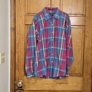 Colours By Alexander Julian Men's Plaid Long Sleeve Shirt